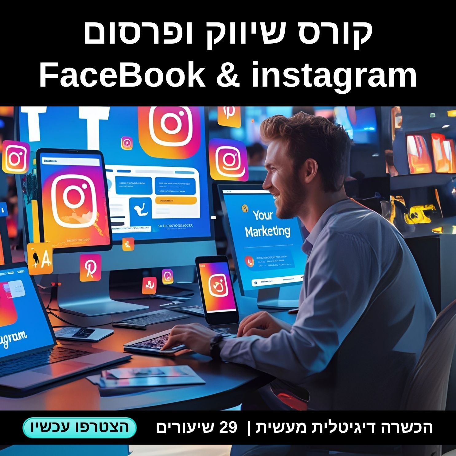 קורס פרסום ושיווק FaceBook & instagram